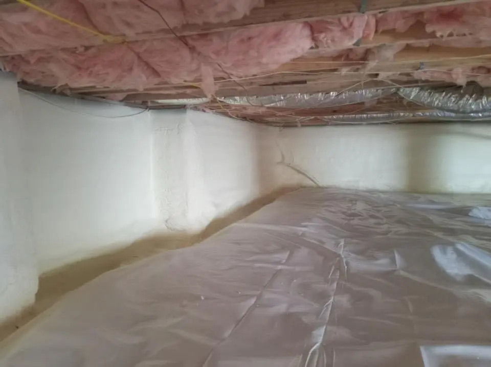 Crawl space encapsulation with closed-cell spray foam for Roof Maintenance in West Long Branch